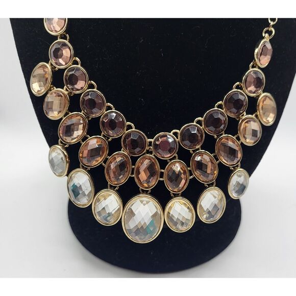 New With Tags Charming Charlie Earring & Necklace Set Bib Ombre 19in - Picture 2 of 4